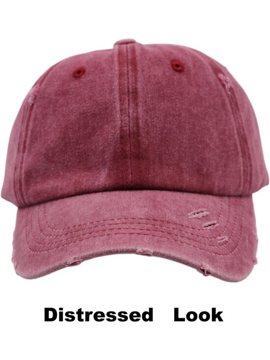〽️Women Fabric Wine High Ponytail Baseball Cap Trucker Bad Hair Day Adjustable main image 6